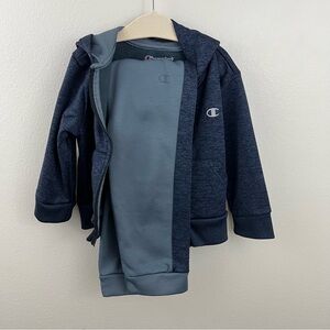 Champion Dark Blue and Light Gray Hoodie Set 18 Months